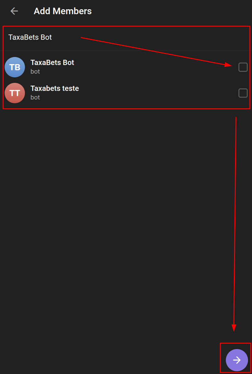 Selecionando o bot a ser adicionado no novo canal.